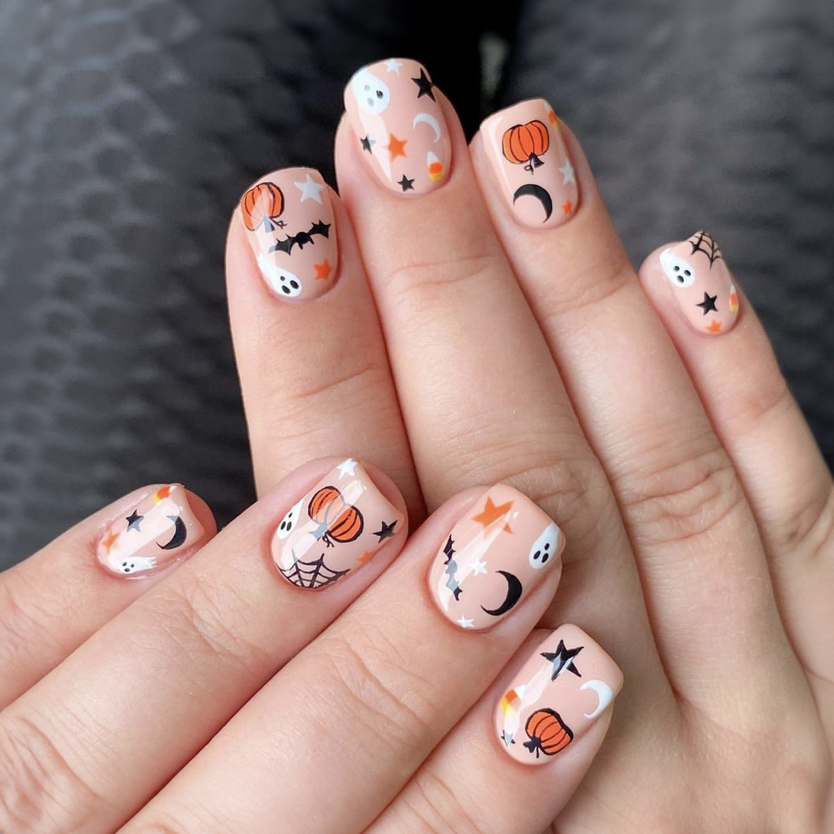 Halloween Nail Tip Pumpkin Spider Ghost