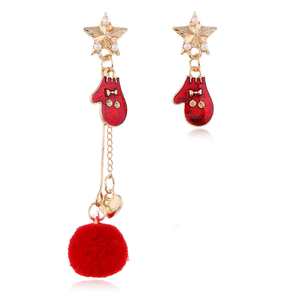 European And American Christmas New Products Earrings Creative Christmas Snowflake