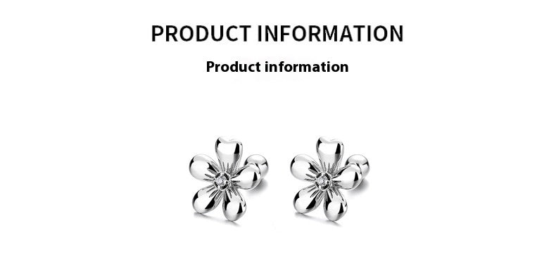 Women's Five Petal Flower Bud Thread Minimalist Personality All-match Temperament Earrings