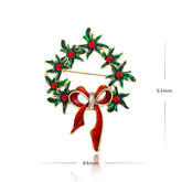 Christmas Brooch Deer Snowman Christmas Tree Corsage Alloy Diamond Drop Oil