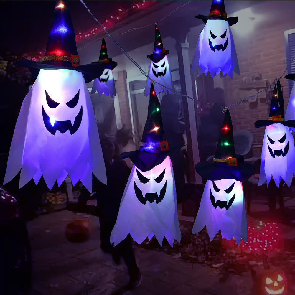 Halloween Holiday Decoration Lanterns Cloth Art Ghost Halloween String Lights