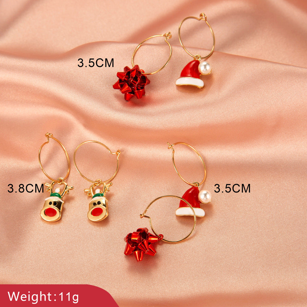 Creative Christmas tree earrings