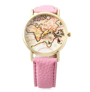 Vintage Earth World Map Watch