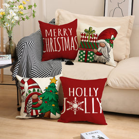 Christmas Pillow Red Combination Throw Pillowcase