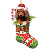 Christmas Stockings Christmas Tree Decorative Socks Dog Pendant Creative Cute