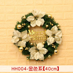 40 50 60CM Christmas Wreath Mince Rattan Ring Door Hanging Christmas Decorations, Christmas Wreath Window