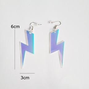 Colorful Laser Color-changing Acrylic Hollow Stud Earrings