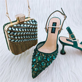 Ladies' Party Sandals And Diamond Bags