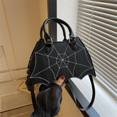 Halloween Spider Web Saddle Bags Fashion Personality Crossbody Shoulder Bag With Handle Women's Handbags