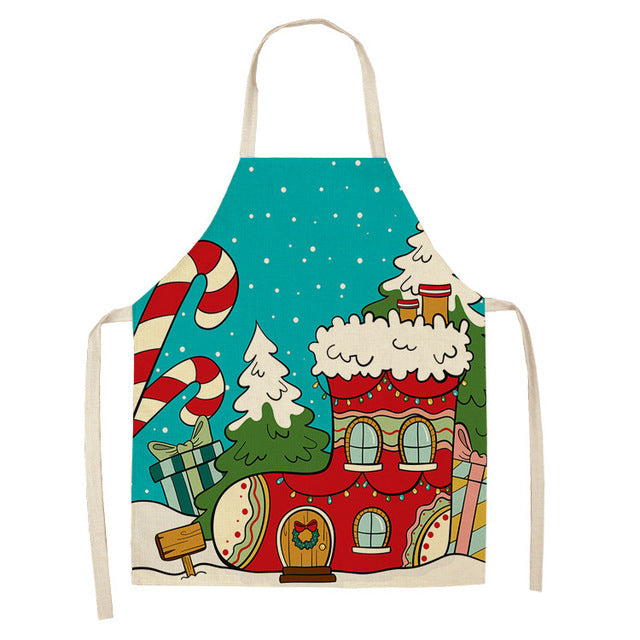 Christmas Series Cotton And Linen Apron