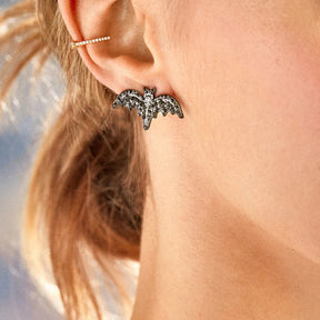 Halloween Diamond Skull Stud Earrings Alloy