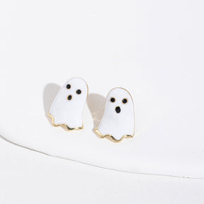 Halloween Diamond Skull Stud Earrings Alloy