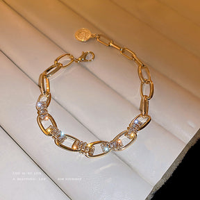 European And American Entry Lux High-grade Zircon Geometric Bracelet