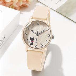 Female Student Silicone Strap Quartz