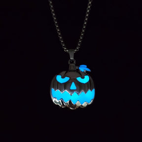 Halloween Ghost Festival Accessories Luminous Pumpkin Pendant Necklace