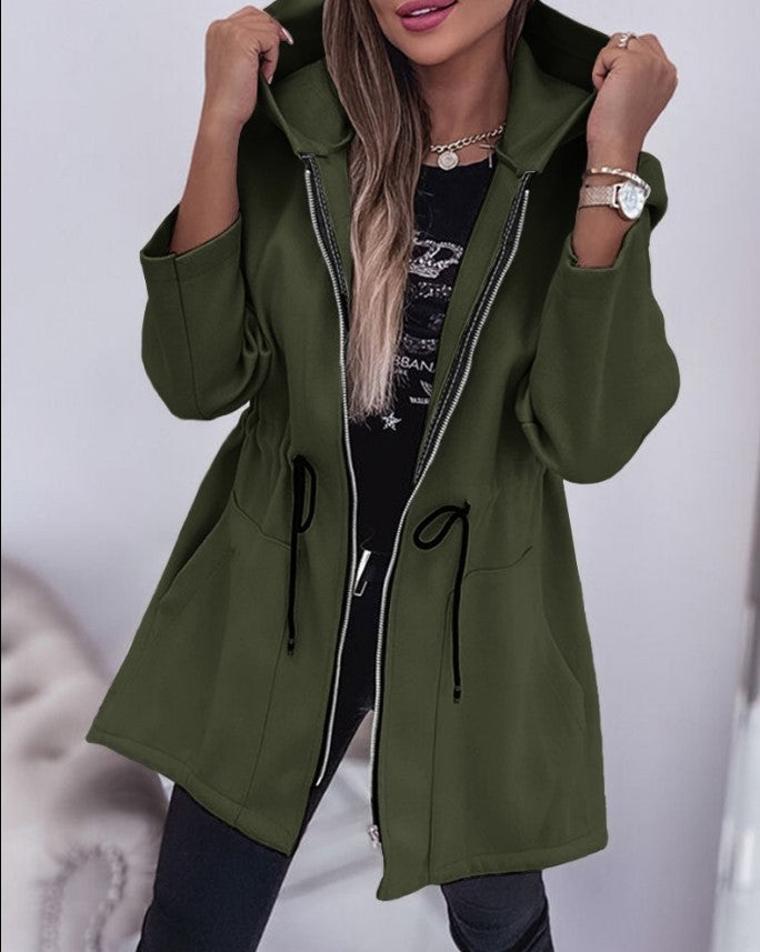 2023 Fall Winter Fashion Casual Hooded Coat Women's Clothing