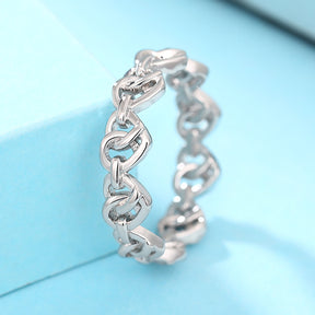 Heart-shaped Chain Ring Women's Simple Fashion