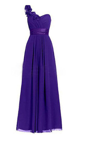 Women's Multi Colored Slanted Neck Sleeveless Strapless Long Dress