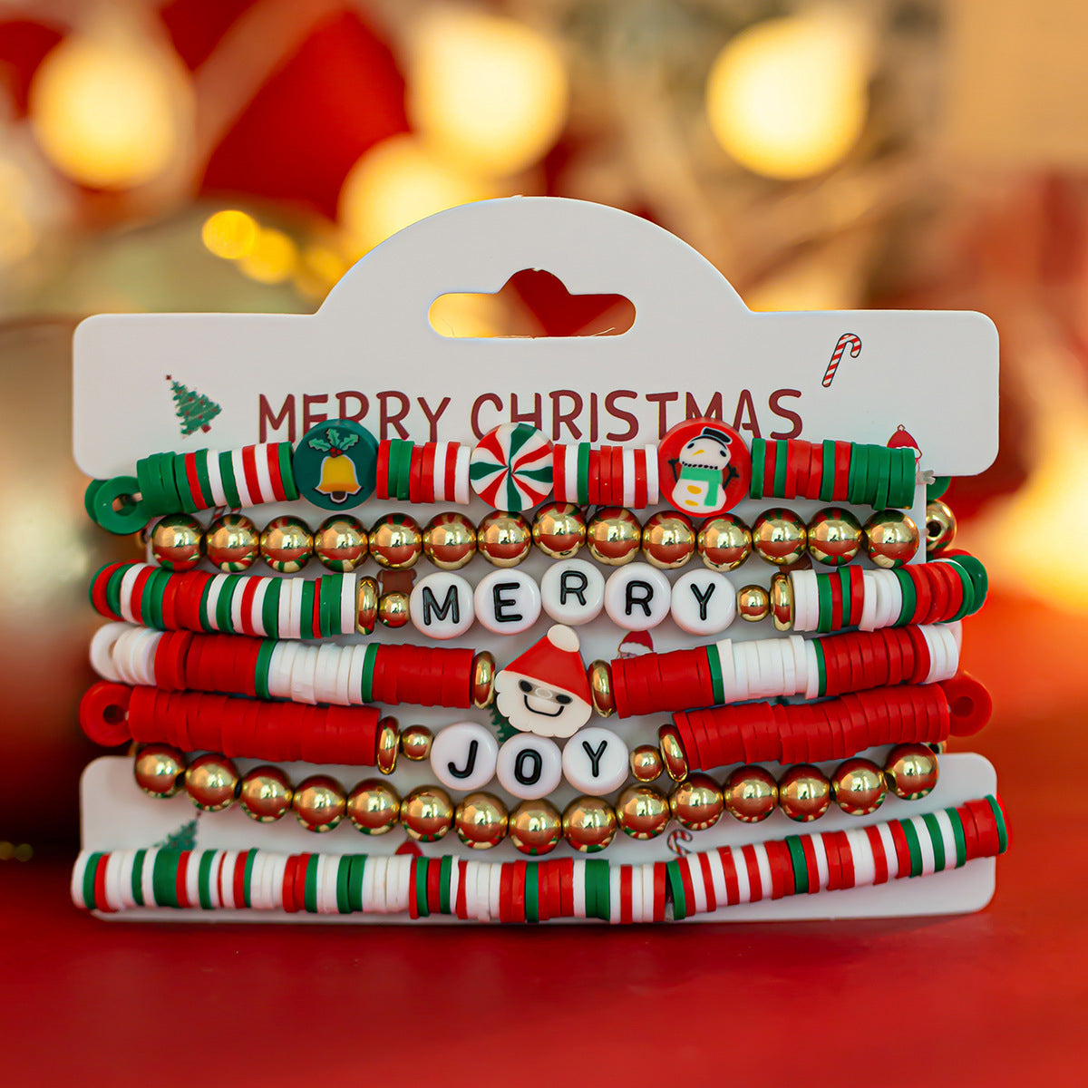 Christmas Polymer Clay Color Bracelet Suit