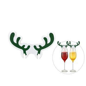 10 Pieces Of Christmas Wine Glasses Decorated With