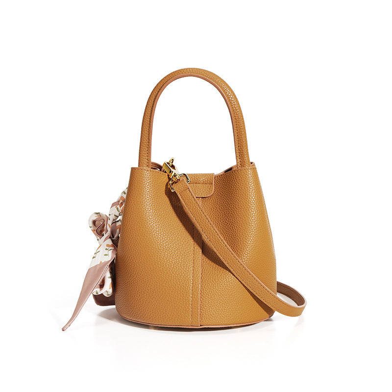 Genuine Leather Advanced Texture Bucket Bags Women