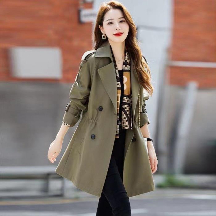 Autumn And Winter New Casual Figure Flattering Fashionable Top Women's Windbreaker Coat