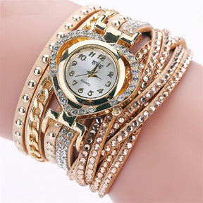 Ladies Round Diamond Love Dial Bracelet Watch