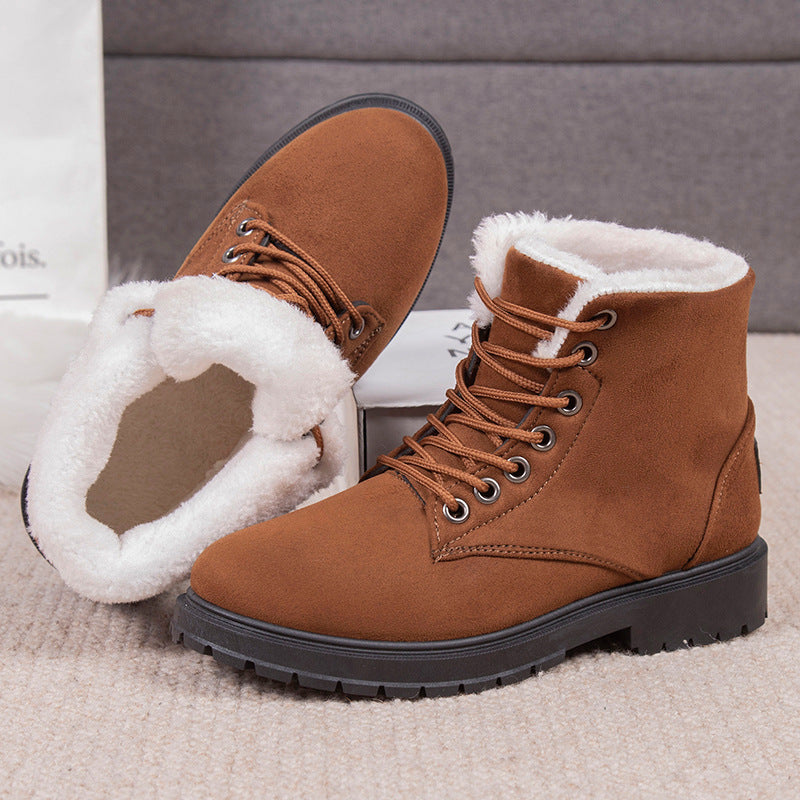 Snow Boots Fleece-lined Thickened Shoes Winter Warm Non-slip