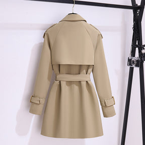 Short Trench Coat Women's Khaki