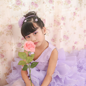 Trailing dress flower girl tuxedo small dress