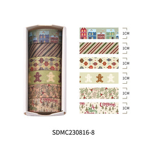 Creative Christmas Gift And Paper Adhesive Tape Journal Tape Christmas Decoration Material Cute Christmas Tape