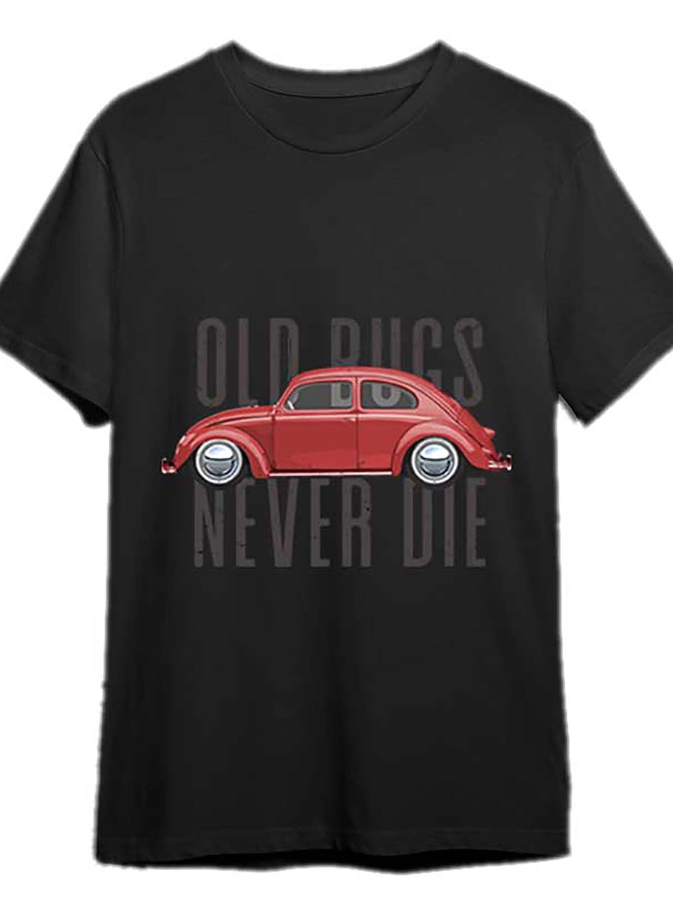 Classic Bug Never Dies Beetle T-shirt Fun Men's Short Sleeve Pattern T-shirt Series