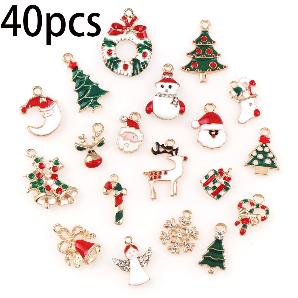 Christmas Tree Oil Drop Alloy Small Pendant