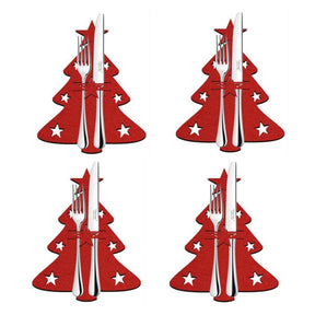 4-piece Christmas tree cutlery set