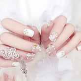 Finished Nail Art Magazine Style Beautiful Bride Fake Nails