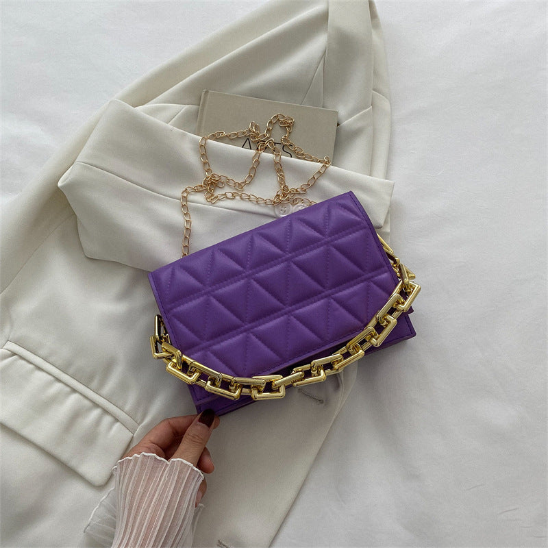 Solid Color Simple Chain Shoulder Bag