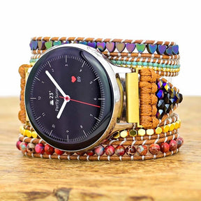 Love Black Gallstone Emperor Stone Rice Bead Woven Watch Strap