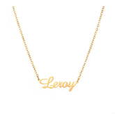 Letter Pendant Electroplated With 18K Gold Custom Name