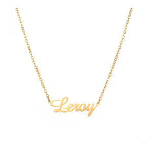 Letter Pendant Electroplated With 18K Gold Custom Name