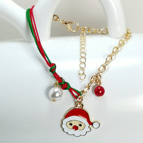 Santa Claus Tree Snowflake Elk Snowman Bracelet