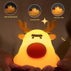 Reindeer Small Night Lamp Silicone Rechargeable