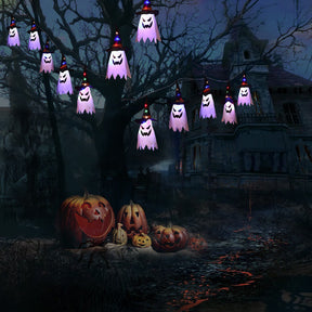 Halloween Holiday Decoration Lanterns Cloth Art Ghost Halloween String Lights