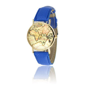 Vintage Earth World Map Watch