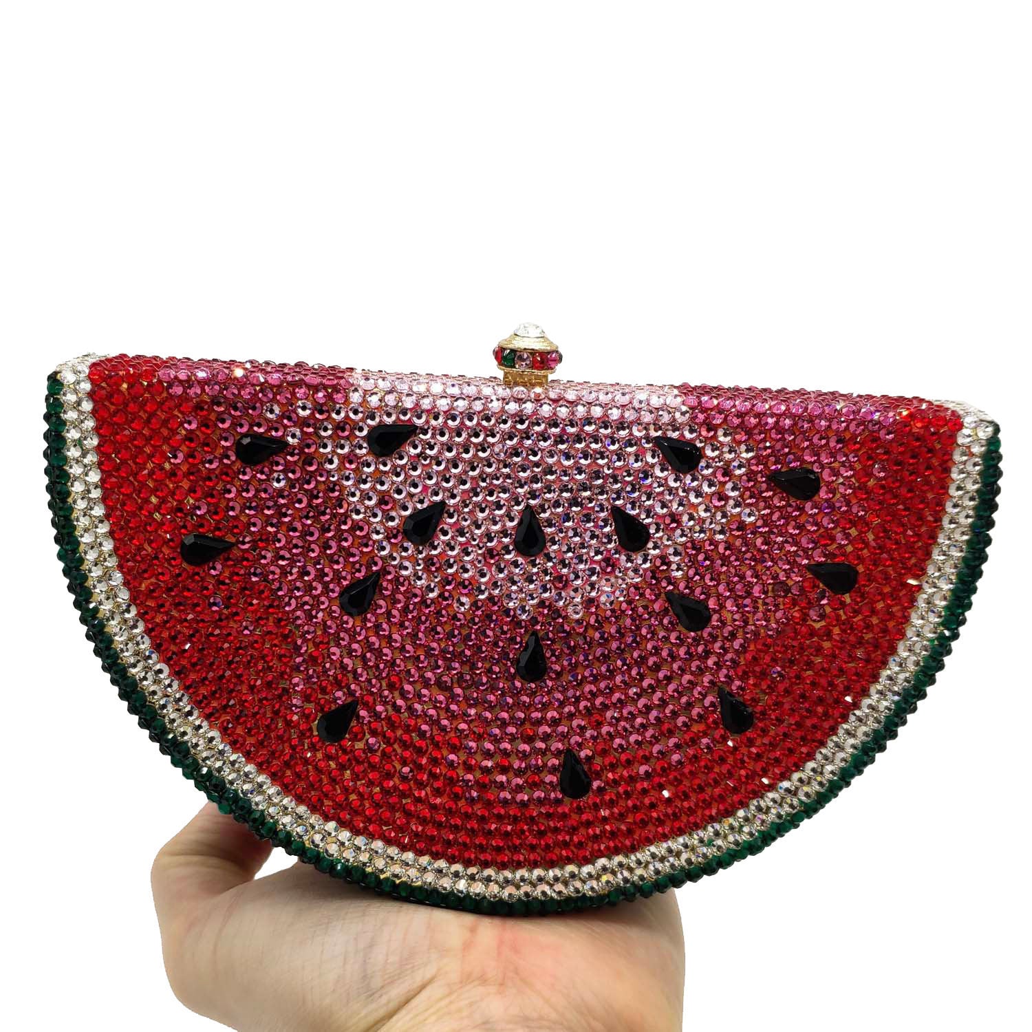 Dinner Party Pack Watermelon Flat Bottom Drill Banquet Pack Hand Hold Bag