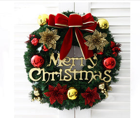 Pine Artificial Christmas Wreath Home Shopping Mall Window Door Decoration Rattan Hanging Christmas Wreath Decorations