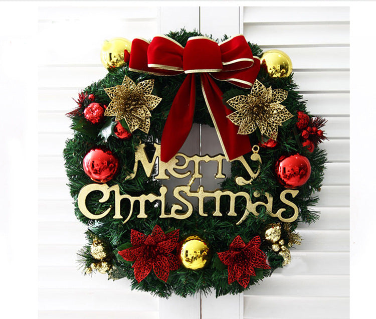 Pine Artificial Christmas Wreath Home Shopping Mall Window Door Decoration Rattan Hanging Christmas Wreath Decorations