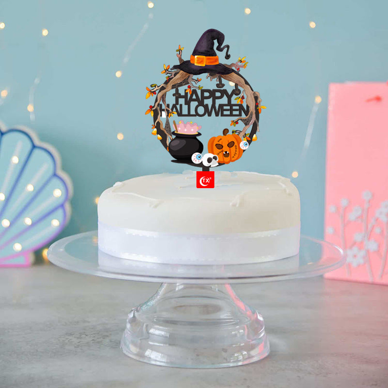 Halloween cake card decoration