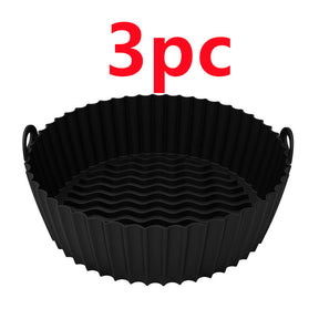 Silicone Basket Pot Tray Airfryer Liner For Air Fryer Reusable Container Accessories Pan Baking Mold Canister Shape Protector