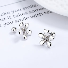 Women's Five Petal Flower Bud Thread Minimalist Personality All-match Temperament Earrings