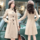 Fashion Slim-fitting Loose Woolen Coat Women